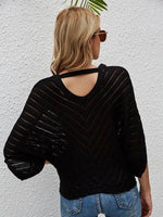 Openwork Batwing Sleeve Cover-Up for a perfect OOTD – dress to impress outfits from Amexza