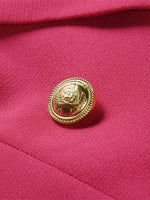 Lapel Collar Long Sleeve Blazer - Amexza