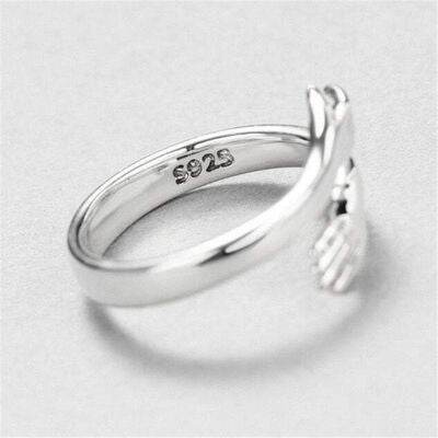 Hug Shape 925 Sterling Silver Bypass Ring for a perfect OOTD – dress to impress outfits from Amexza