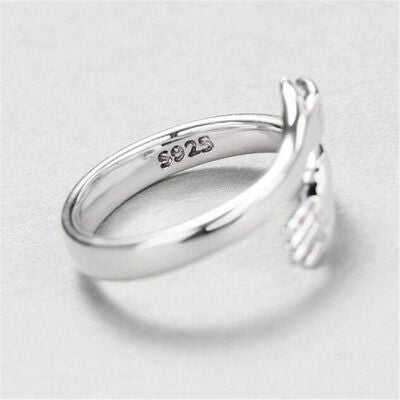 Hug Shape 925 Sterling Silver Bypass Ring for a perfect OOTD – dress to impress outfits from Amexza