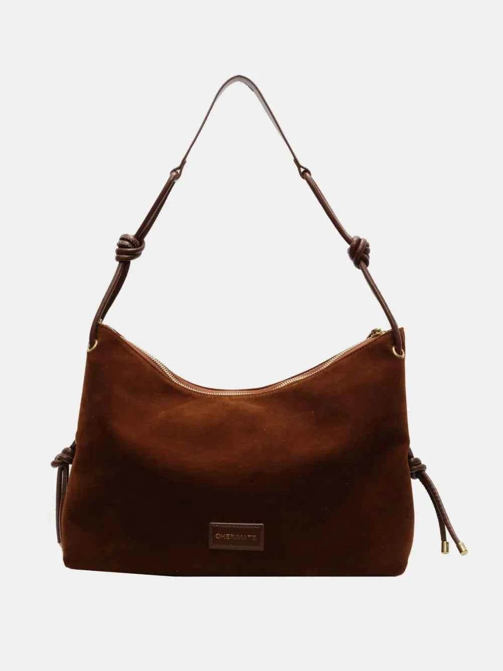 Suede Large Shoulder Bag Brown One Size for a perfect OOTD – dress to impress outfits from Amexza