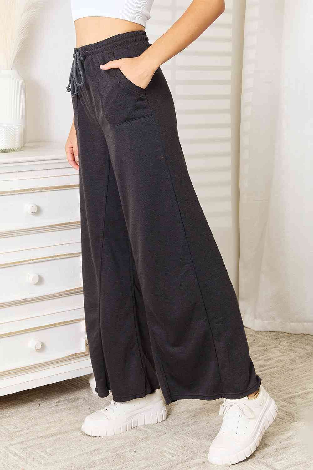 Basic Bae Wide Leg Pocketed Pants for a perfect OOTD – dress to impress outfits from Amexza