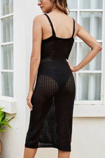 Openwork Lace-Up Sleeveless Cover Up for a perfect OOTD – dress to impress outfits from Amexza