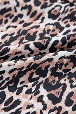 Leopard Round Neck Short Sleeve Mini Dress for a perfect OOTD – dress to impress outfits from Amexza