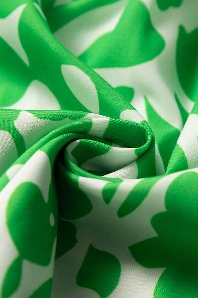 Printed Puff Half Sleeve V Neck Babydoll Dress for a perfect OOTD – dress to impress outfits from Amexza