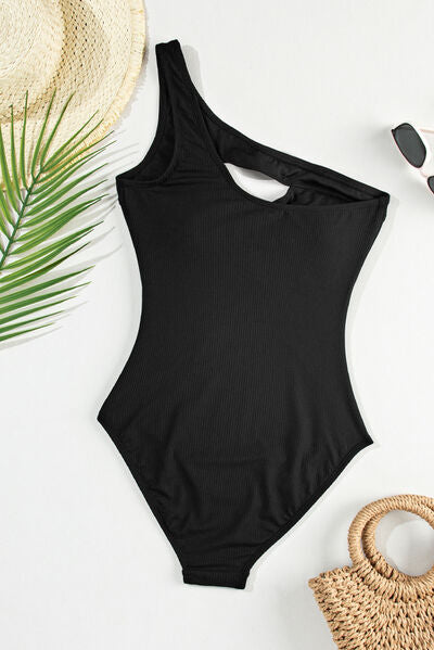 Cutout One Shoulder Sleeveless One-Piece Swimwear for a perfect OOTD – dress to impress outfits from Amexza