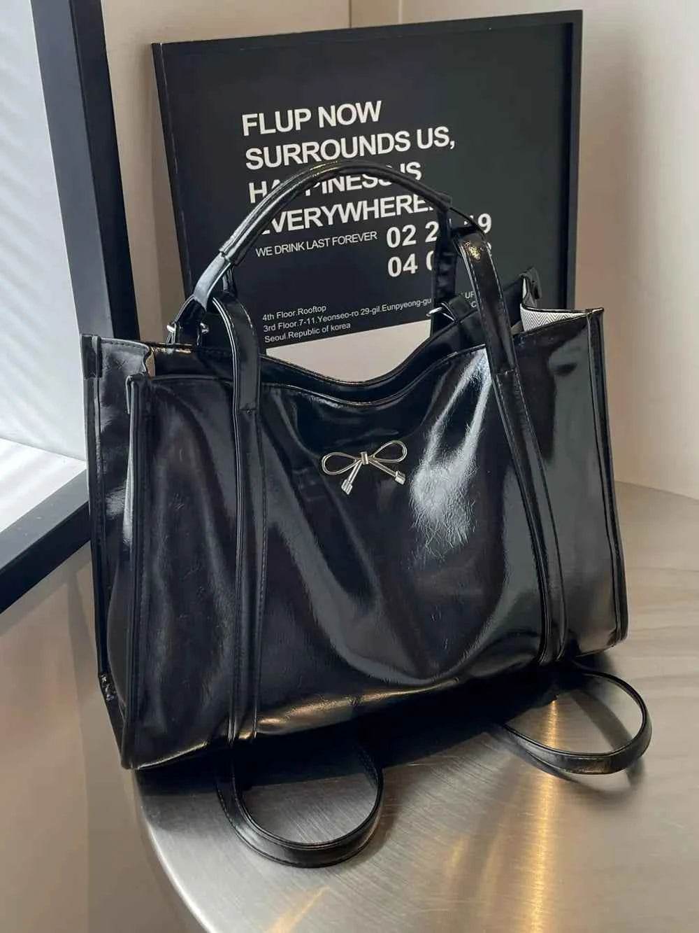 PU Leather Bow Shoulder Bag for a perfect OOTD – dress to impress outfits from Amexza