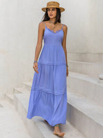 Lace Detail V-Neck Cami Dress - Amexza