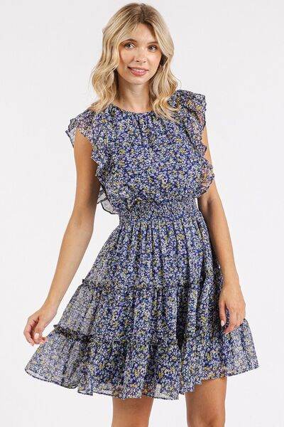 Mittoshop Ditsy Floral Print Ruffle Chiffon Mini Dress for a perfect OOTD – dress to impress outfits from Amexza