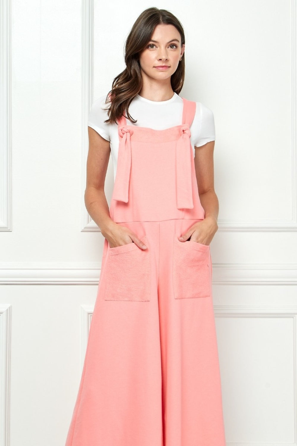 Veveret Wide Strap French Terry Overalls for a perfect OOTD – dress to impress outfits from Amexza