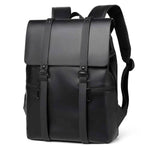 PU Leather Adjustable Strap Backpack Bag Black One Size for a perfect OOTD – dress to impress outfits from Amexza
