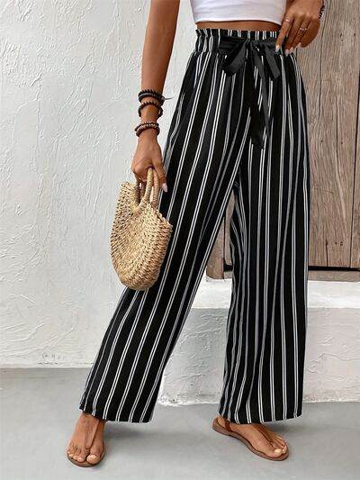 Striped High Waist Wide Leg Pants for a perfect OOTD – dress to impress outfits from Amexza