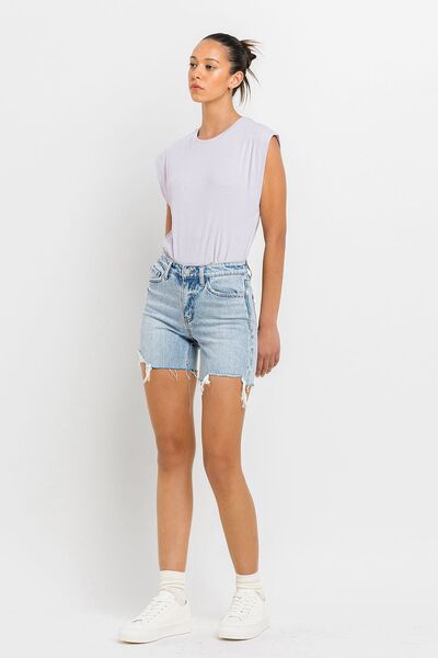 Vervet by Flying Monkey High Rise Denim Shorts for a perfect OOTD – dress to impress outfits from Amexza