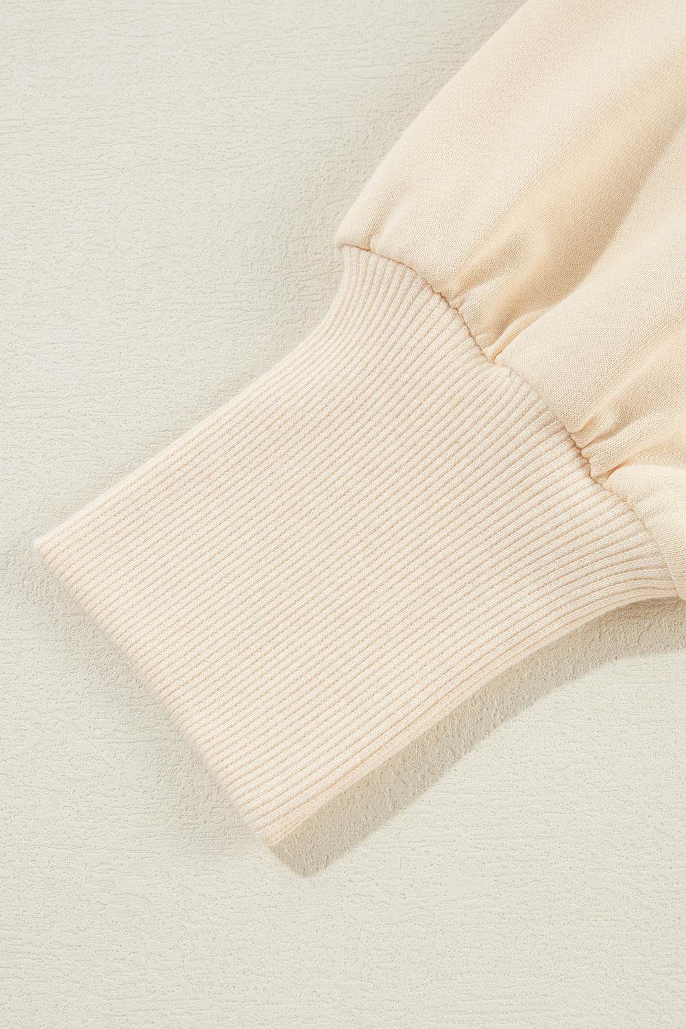 Striped Johnny Collar Long Sleeve Sweatshirt for a perfect OOTD – dress to impress outfits from Amexza