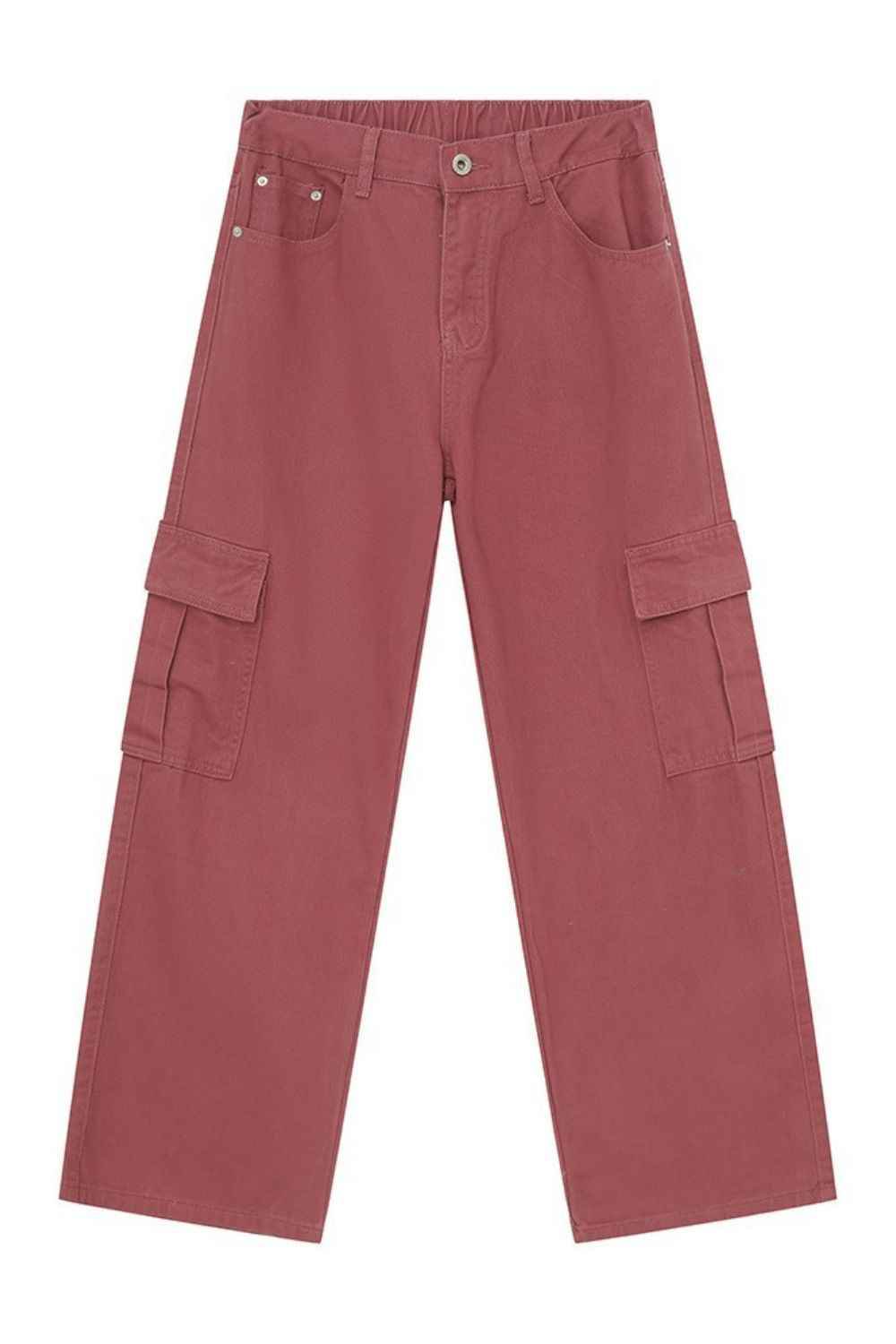 Hight Rise Wide Leg Cargo Pants Dusty Pink for a perfect OOTD – dress to impress outfits from Amexza