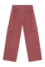 Hight Rise Wide Leg Cargo Pants Dusty Pink for a perfect OOTD – dress to impress outfits from Amexza