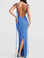 Backless Slit Sleeveless Bodycon Maxi Dress