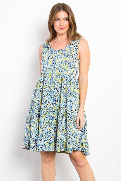 Be Stage Full Size Print Wrinkle Free Ruffled Dress for a perfect OOTD – dress to impress outfits from Amexza