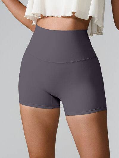 High Waist Active Shorts Charcoal for a perfect OOTD – dress to impress outfits from Amexza