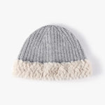 Fuzzy Hem Knit Hat Light Gray One Size for a perfect OOTD – dress to impress outfits from Amexza