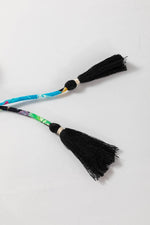 Floral Tie Neck Balloon Sleeve Blouse - Amexza