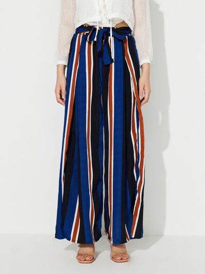 Side Slit Contrast Wide Leg Pants for a perfect OOTD – dress to impress outfits from Amexza