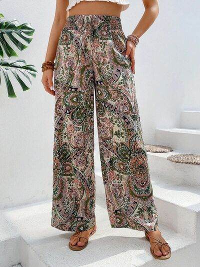 Printed Wide Leg Pants Multicolor for a perfect OOTD – dress to impress outfits from Amexza