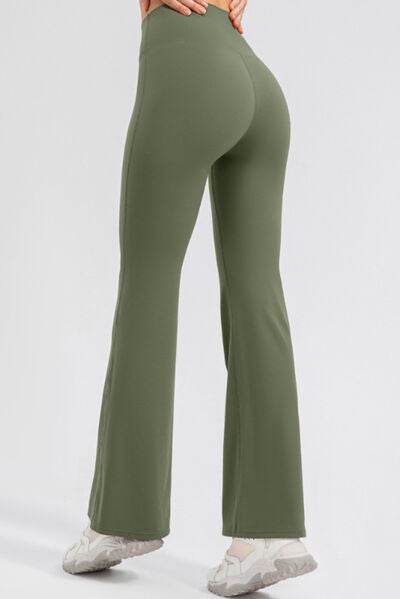 High Waist Straight Active Pants - Amexza