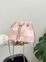 Flower Chain Bucket Bag Dusty Pink One Size for a perfect OOTD – dress to impress outfits from Amexza