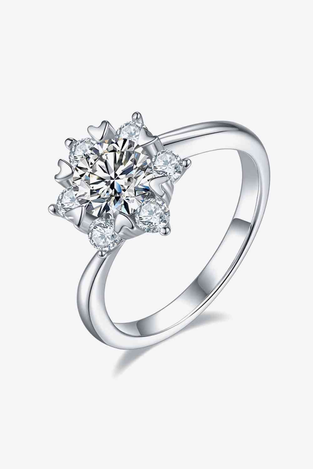 1 Carat Moissanite Zircon Ring Silver for a perfect OOTD – dress to impress outfits from Amexza