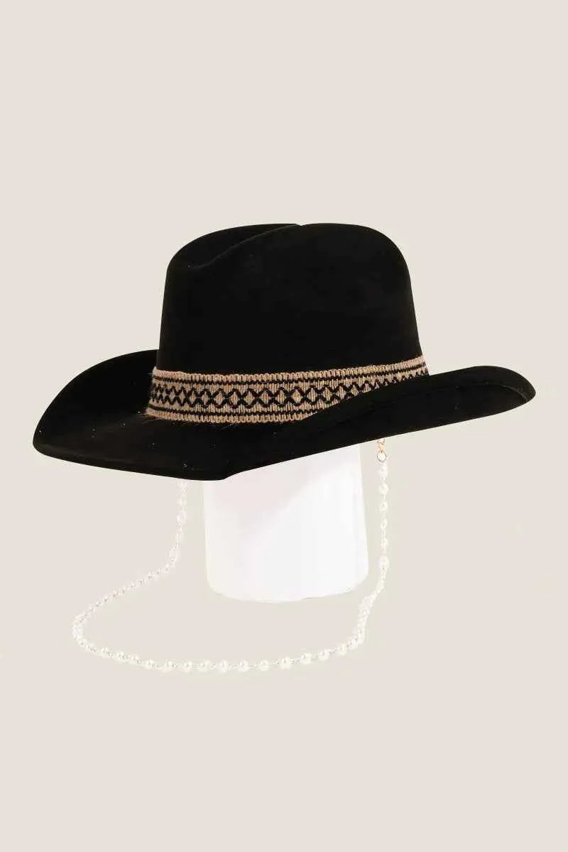 Fame Ornate Band Cowboy Hat Bk One Size for a perfect OOTD – dress to impress outfits from Amexza