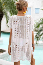 Angel Wings Openwork Plunge Dolman Sleeve Cover-Up Dress for a perfect OOTD – dress to impress outfits from Amexza