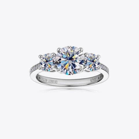 3 Carat Moissanite 925 Sterling Silver Ring Silver for a perfect OOTD – dress to impress outfits from Amexza