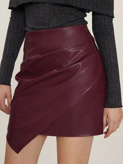 Ruched Mini Skirt with Zipper for a perfect OOTD – dress to impress outfits from Amexza