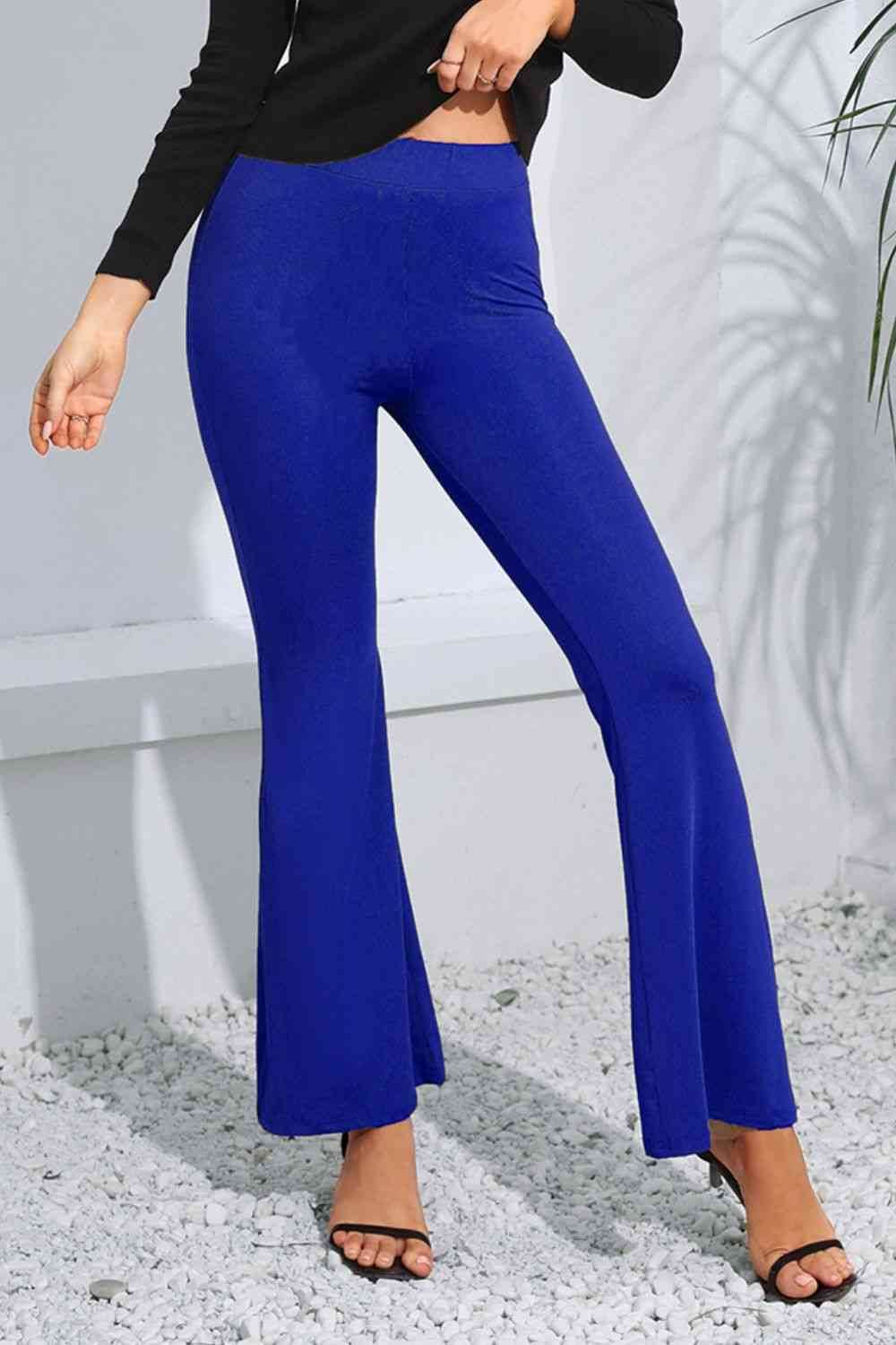 High Waist Long Flare Pants Navy for a perfect OOTD – dress to impress outfits from Amexza