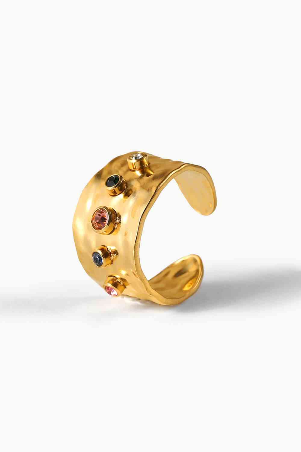 18K Gold-Plated Zircon Ring for a perfect OOTD – dress to impress outfits from Amexza