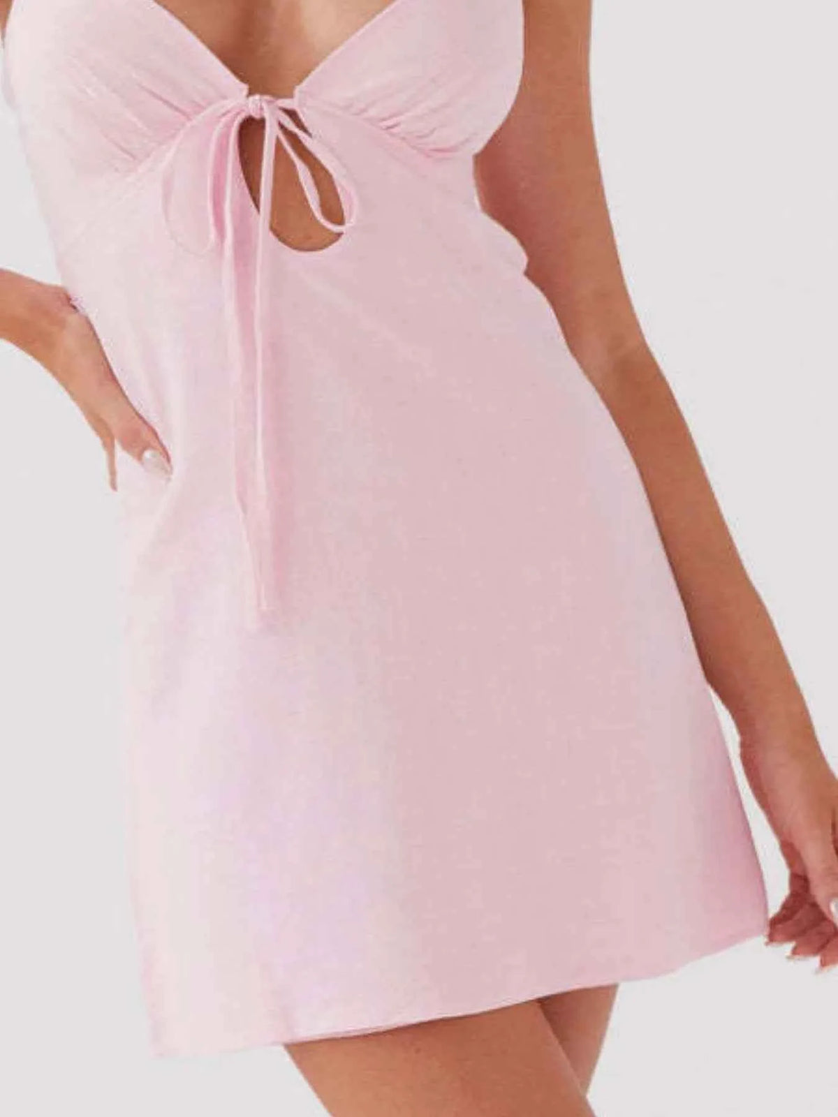 Tie-Front Mini Cami Dress