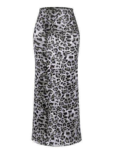 Honey Slit Leopard Midi Skirt for a perfect OOTD – dress to impress outfits from Amexza