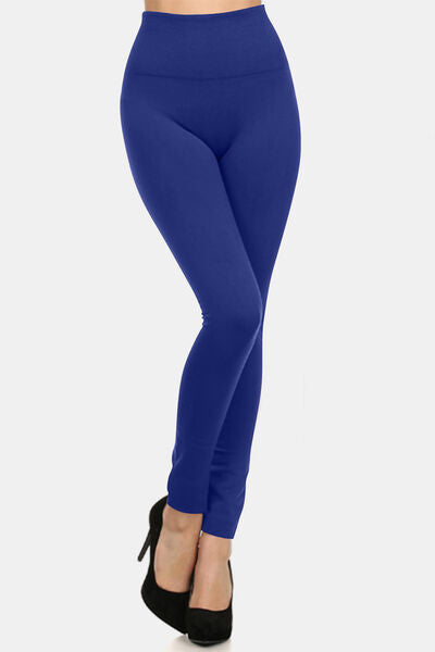 Yelete Seamless High Waist Fleece Leggings Navy One Size-Regular for a perfect OOTD – dress to impress outfits from Amexza