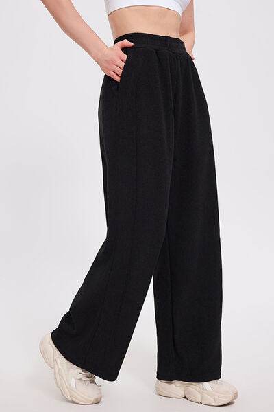 Basic Bae Elastic Waist Wide Leg Pants for a perfect OOTD – dress to impress outfits from Amexza