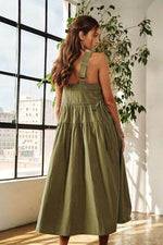 ADORA Crisscross Wide Strap Drawstring Detail Midi Dress for a perfect OOTD – dress to impress outfits from Amexza