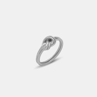 Titanium Steel Knot Ring Silver for a perfect OOTD – dress to impress outfits from Amexza