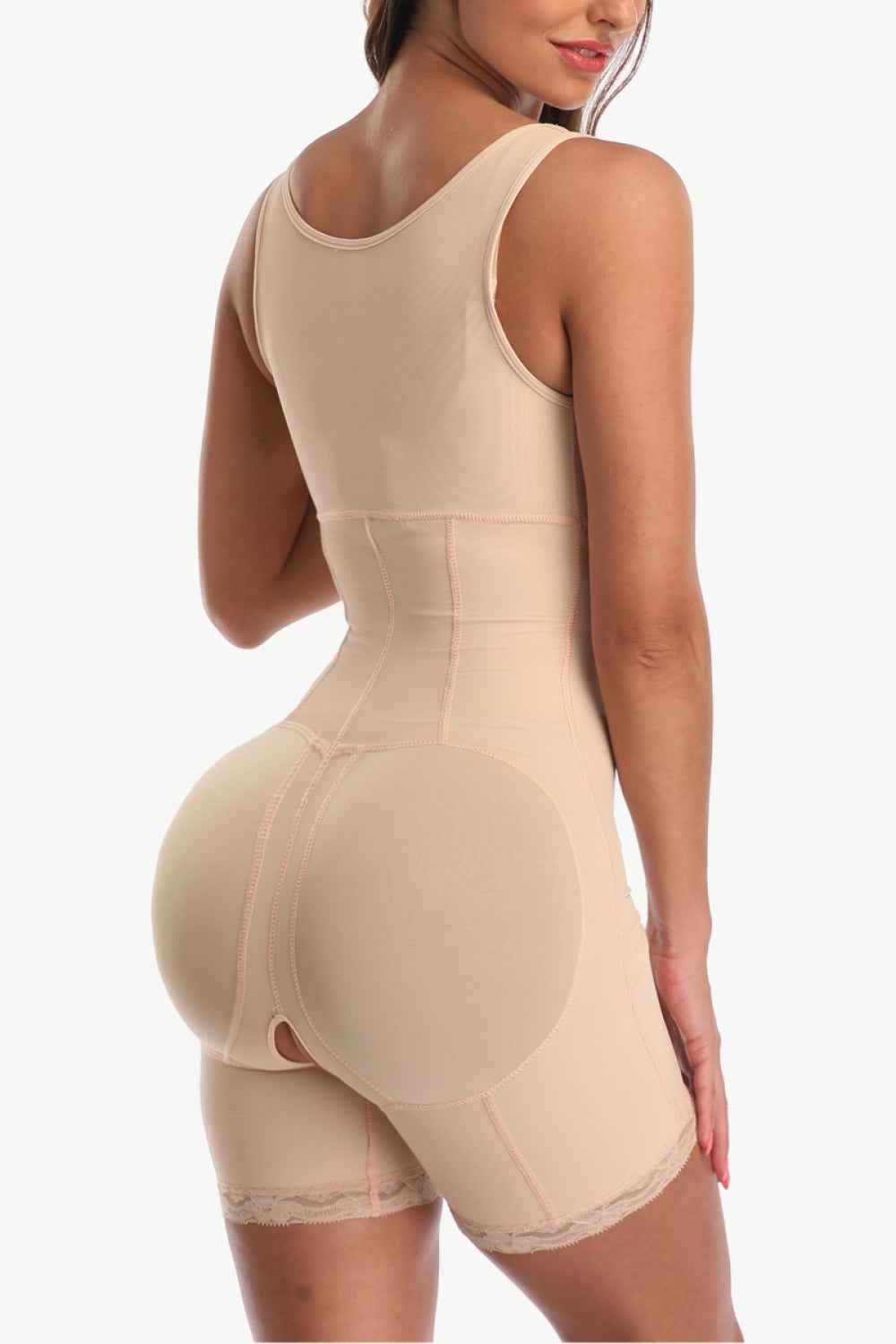 Full Size Zip-Up Lace Detail Shapewear for a perfect OOTD – dress to impress outfits from Amexza
