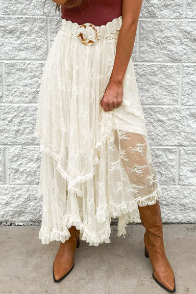 Lace Tiered Midi Skirt for a perfect OOTD – dress to impress outfits from Amexza