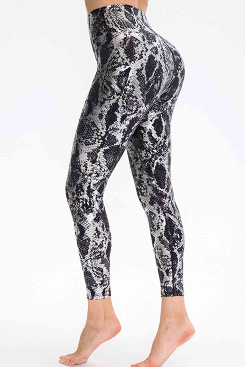 Animal Print Slim Fit Wide Waistband Long Sports Pants for a perfect OOTD – dress to impress outfits from Amexza