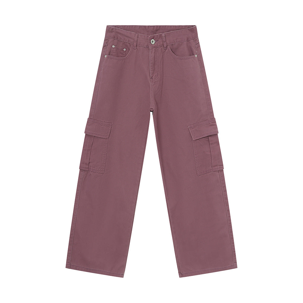 Wide Leg Cargo Jeans Moonlit Mauve XL for a perfect OOTD – dress to impress outfits from Amexza