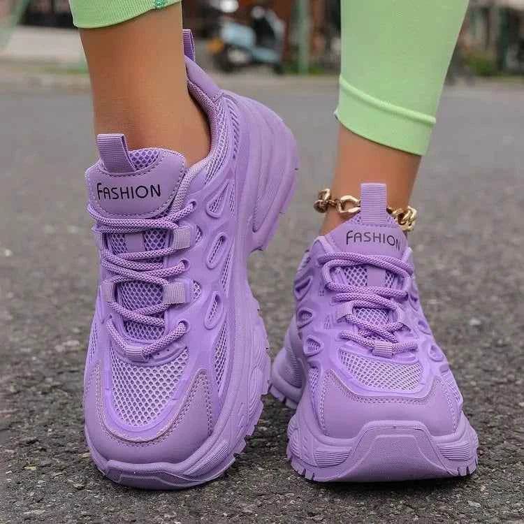Round Toe Platform Mesh Athletic Purple for a perfect OOTD – dress to impress outfits from Amexza
