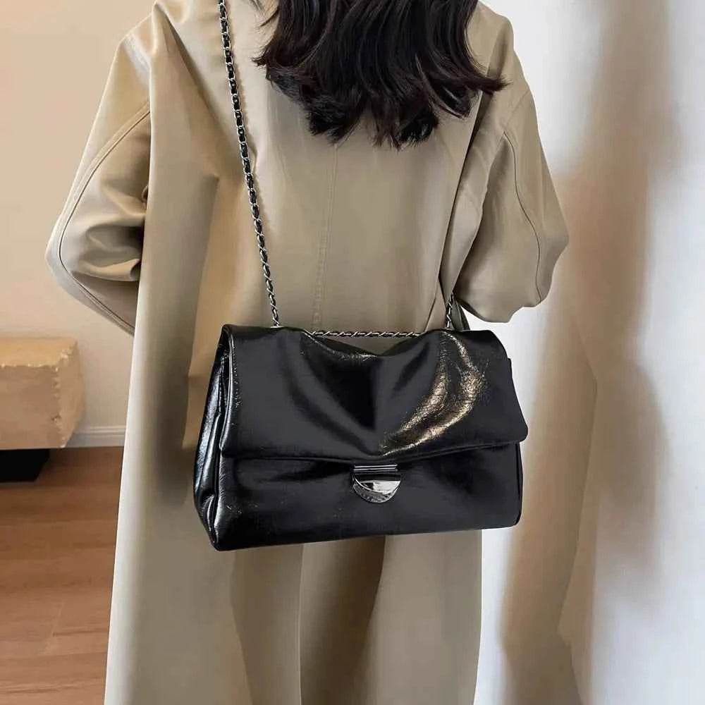 Textured PU Leather Shoulder Bag for a perfect OOTD – dress to impress outfits from Amexza