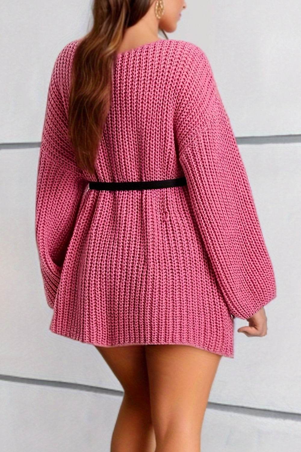 Boat Neck Dropped Shoulder Mini Sweater Dress for a perfect OOTD – dress to impress outfits from Amexza