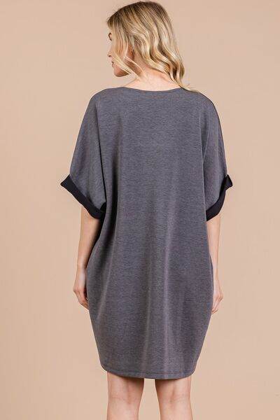 Ces Femme V-Neck Half Sleeve Dress for a perfect OOTD – dress to impress outfits from Amexza